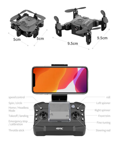 V2 Mini Foldable Drone with HD Camera & WiFi