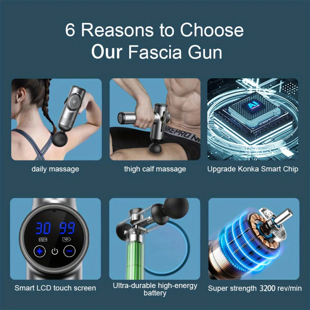 Portable Vibrating Massage Gun Kit For Muscle Relaxation