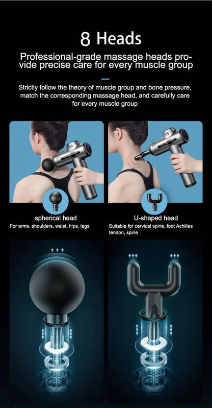 Portable Vibrating Massage Gun Kit For Muscle Relaxation