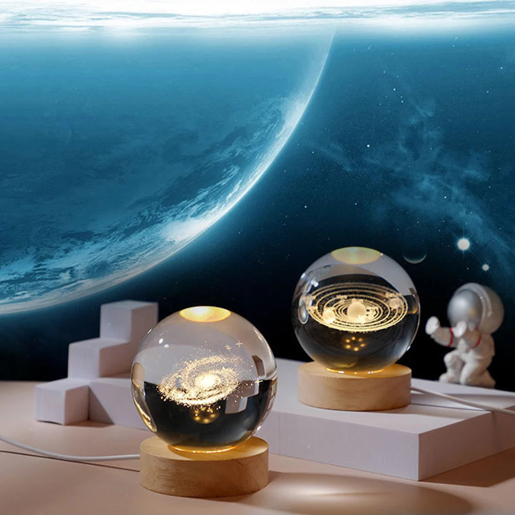 Unique 3D Planet Crystal Ball Lamp