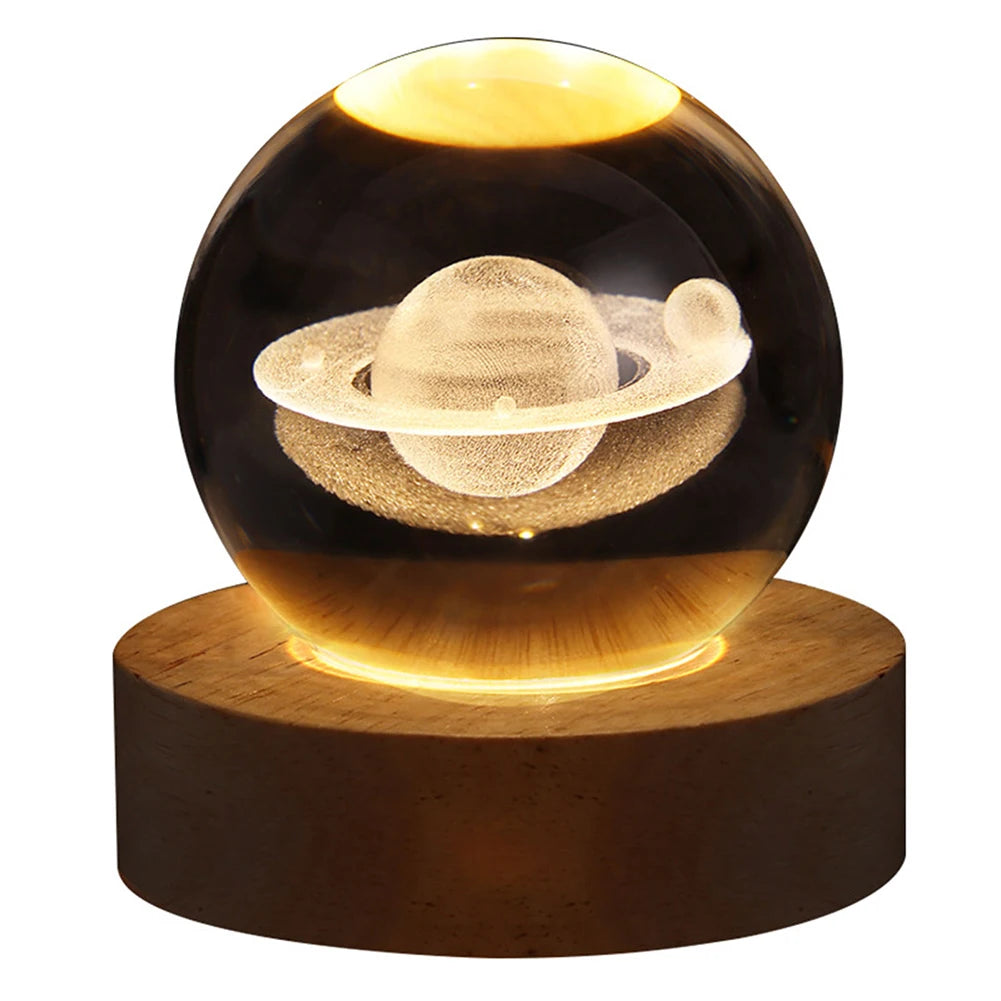 Unique 3D Planet Crystal Ball Lamp