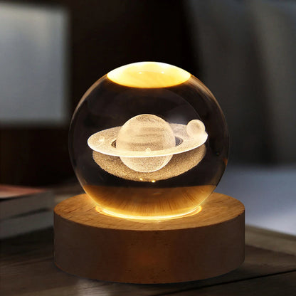 Unique 3D Planet Crystal Ball Lamp