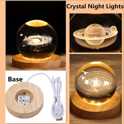 Unique 3D Planet Crystal Ball Lamp