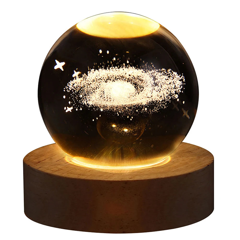 Unique 3D Planet Crystal Ball Lamp