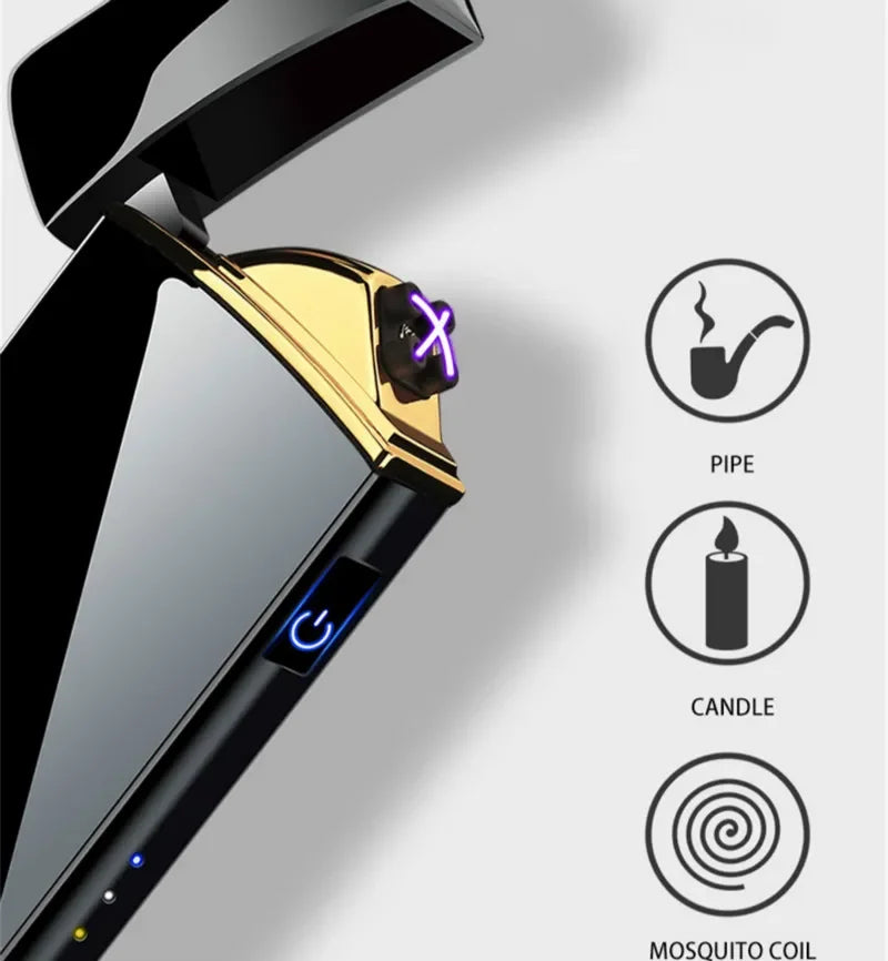 Rechargable Electric Windproof Plasma Lighter with USB & LED Display