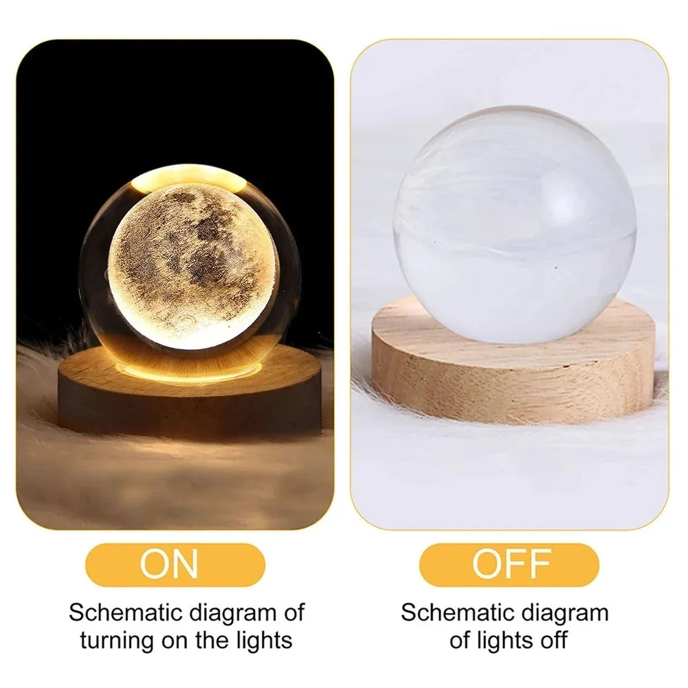 Unique 3D Planet Crystal Ball Lamp