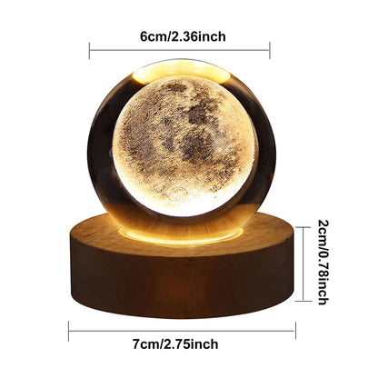 Unique 3D Planet Crystal Ball Lamp