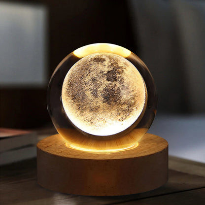 Unique 3D Planet Crystal Ball Lamp