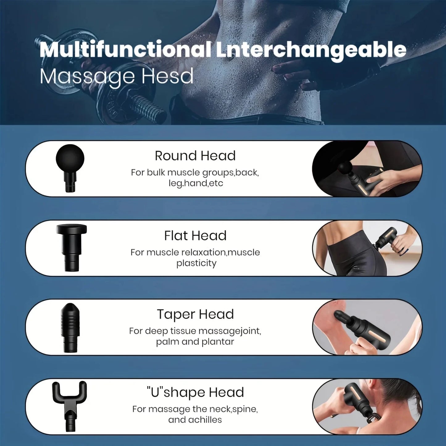 Portable Vibrating Massage Gun Kit For Muscle Relaxation